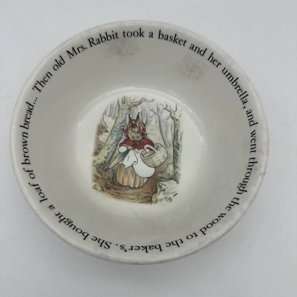 Wedgwood Peter Rabbit By Beatrix Potter 3 Piece‎ Nursery Set England  EUC